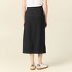 Jupe longue droite gris femme