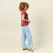 T-shirt manches courtes rouge foncé femme