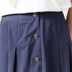 Jupe en coton bleu marine femme