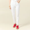Jeans girlfriend taille haute denim blanc femme