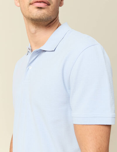 Polo éco-responsable denim snow gris homme