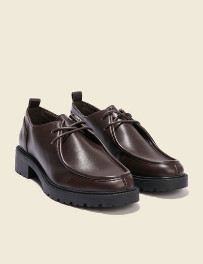Derbies marron foncé femme
