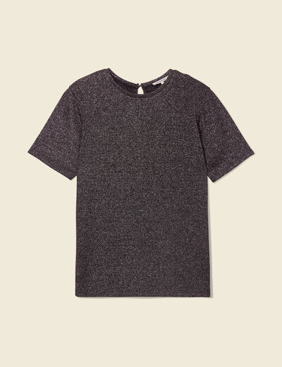 T-shirt manches courtes gris foncé femme