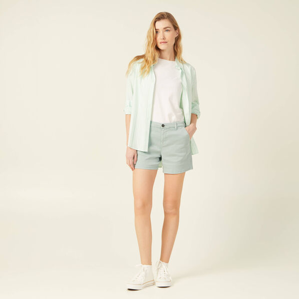 Short chino éco-responsable vert pastel femme