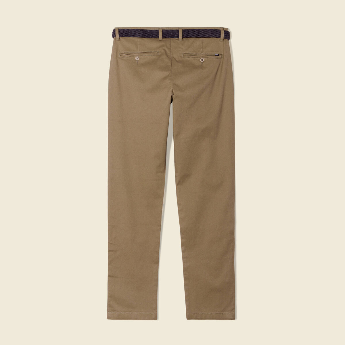 Pantalon chino straight vert kaki homme