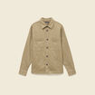 Surchemise manches longues beige fonce homme