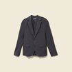 Blazer manches longues col tailleur gris fonc&eacute; homme