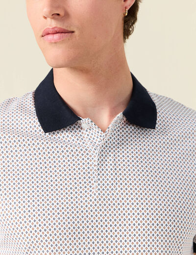 Polo éco-responsable blanc homme
