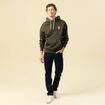 Sweat effet polaire manches longues vert kaki homme