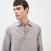 Col vareuse boyfriend manches longues marron fonc&eacute; homme