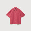 Chemise boyfriend en coton rouge homme