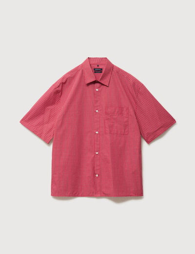 Chemise boyfriend en coton rouge homme