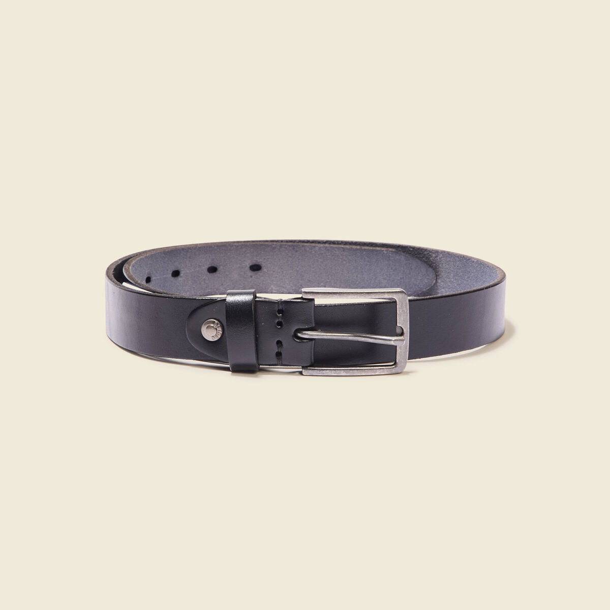 Ceinture en cuir noir homme
