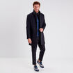 Pardessus droit boutonné gris foncé homme