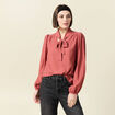 Blouse manches longues vieux rose femme