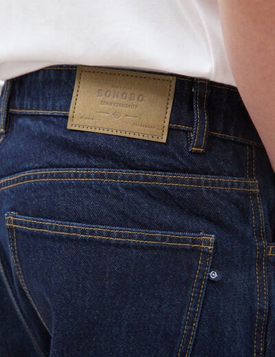 Jeans large 5 poches longueur 32 denim brut clean homme