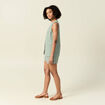 Veston sans manches vert kaki femme