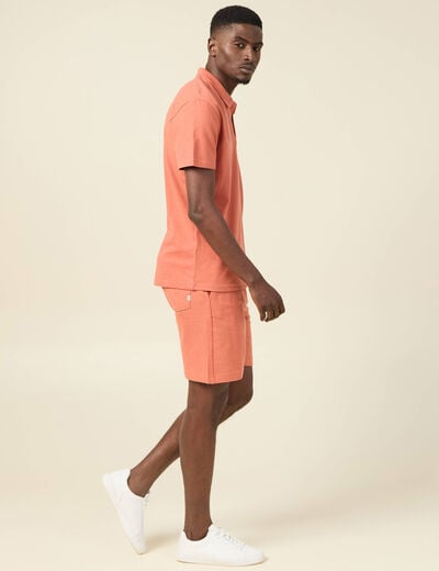 Polo manches courtes rose homme