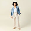 Pantalon large à pinces sable femme