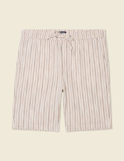 Bermuda droit à coulisse sable homme