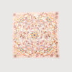 Foulard en coton effet satin&eacute;e orange femme
