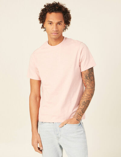 T-shirt éco-responsable rose clair homme