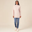 Pull long oversize orange foncé femme