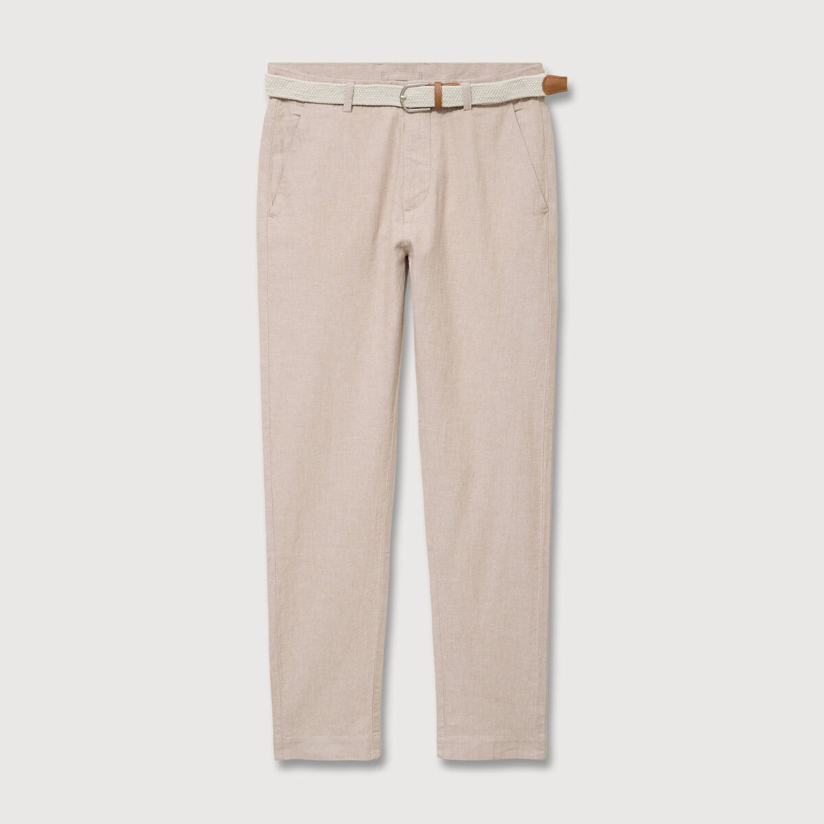 Chino coupe droite longueur 32 beige fonce homme