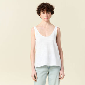 Débardeur sans manches blanc femme