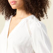 Chemise manches courtes ecru femme