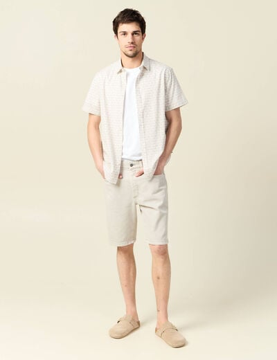 Chemise manches courtes blanc homme