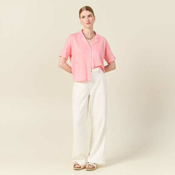 chemise manches courtes rose femme Chemise manches courtes rose femme
