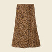 Jupe longue portefeuille marron clair femme