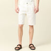 Bermuda droit en jean denim blanc homme