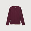 T-shirt manches longues prune homme