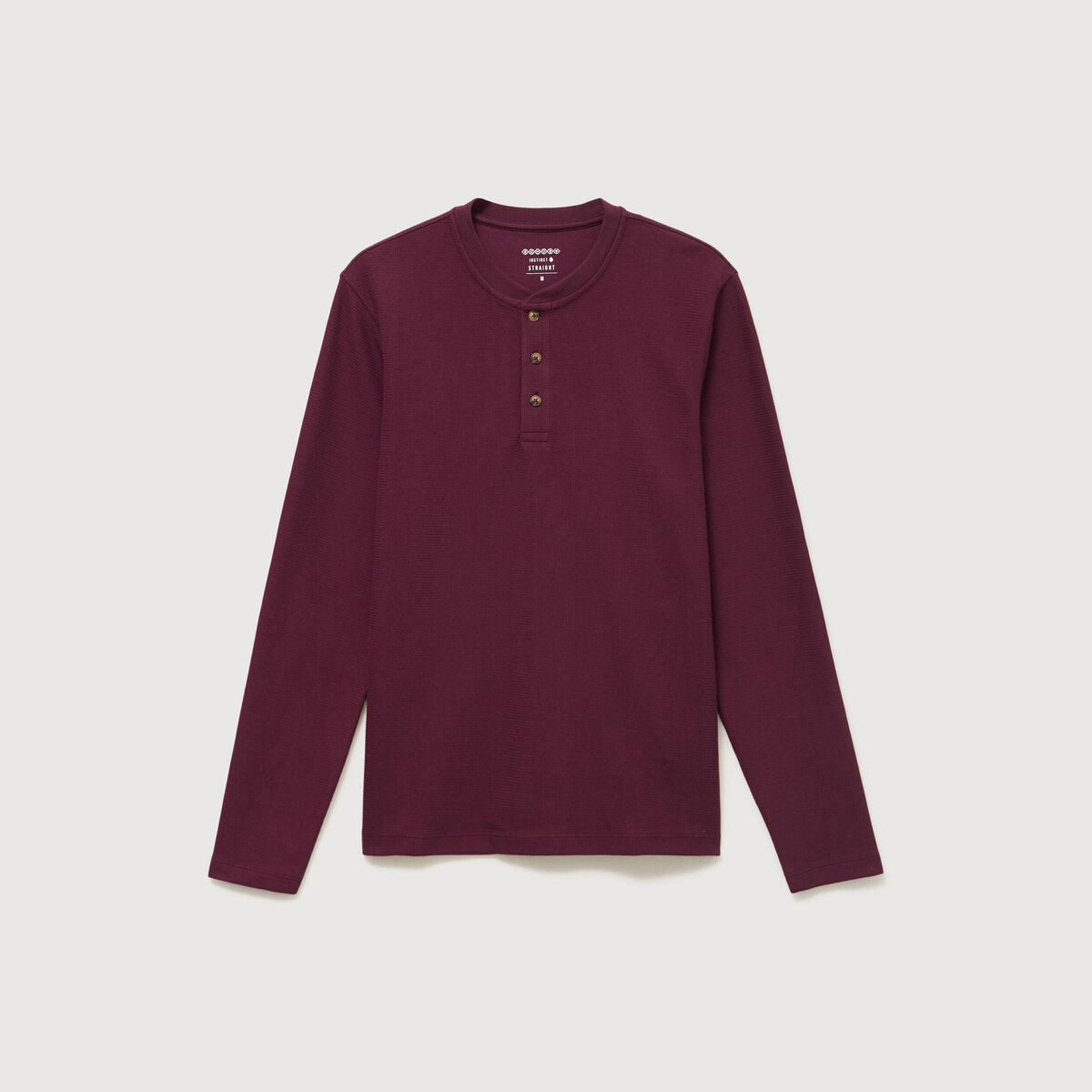 T-shirt manches longues prune homme