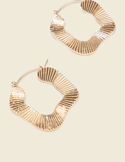 Boucles d'oreilles créoles couleur or femme