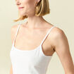 D&eacute;bardeur cintr&eacute; d&eacute;collet&eacute; bretelles blanc femme
