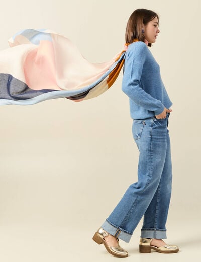Foulard bleu marine femme