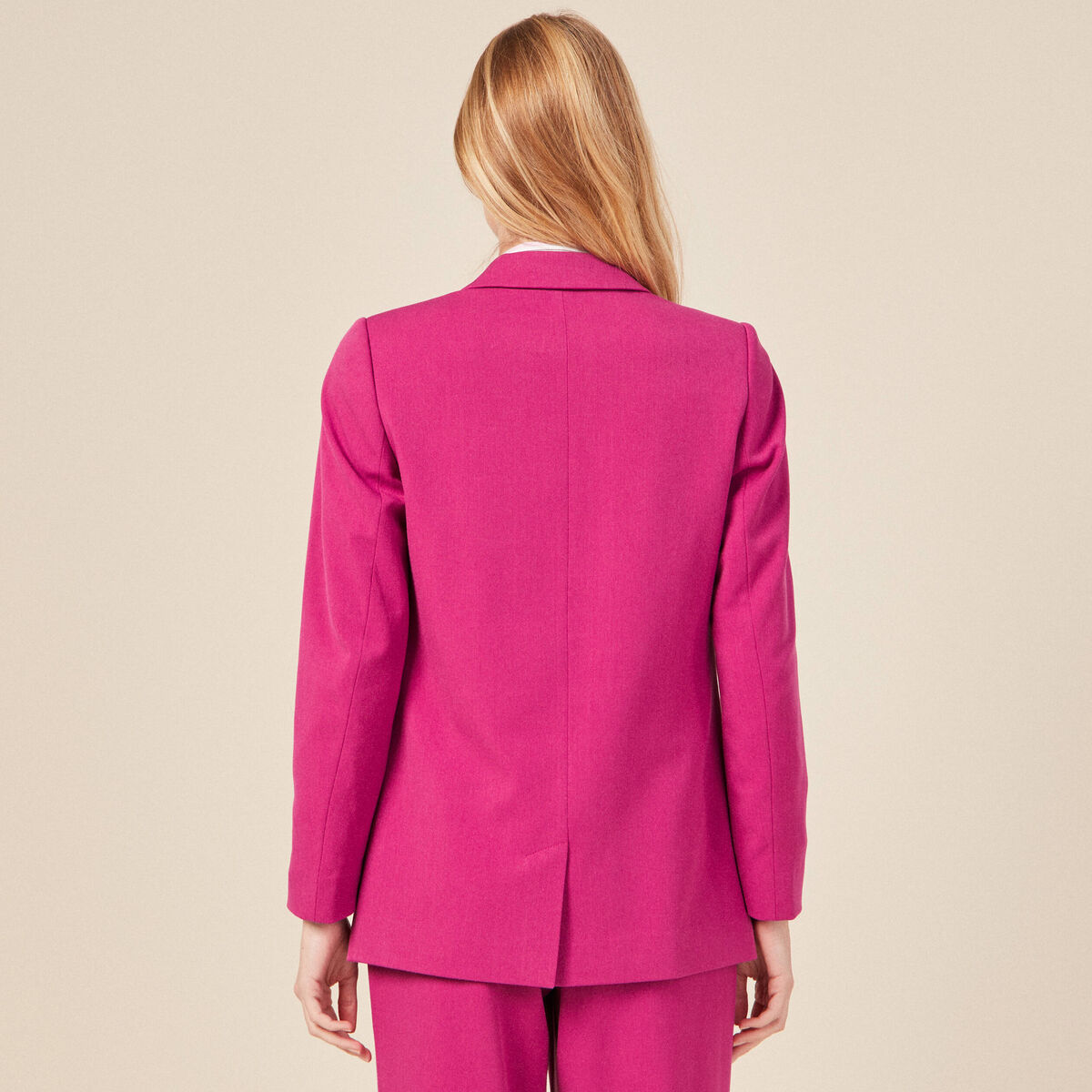 Veste blazer double boutonnage violet clair femme