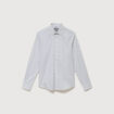 Chemise en coton manches longues blanc homme