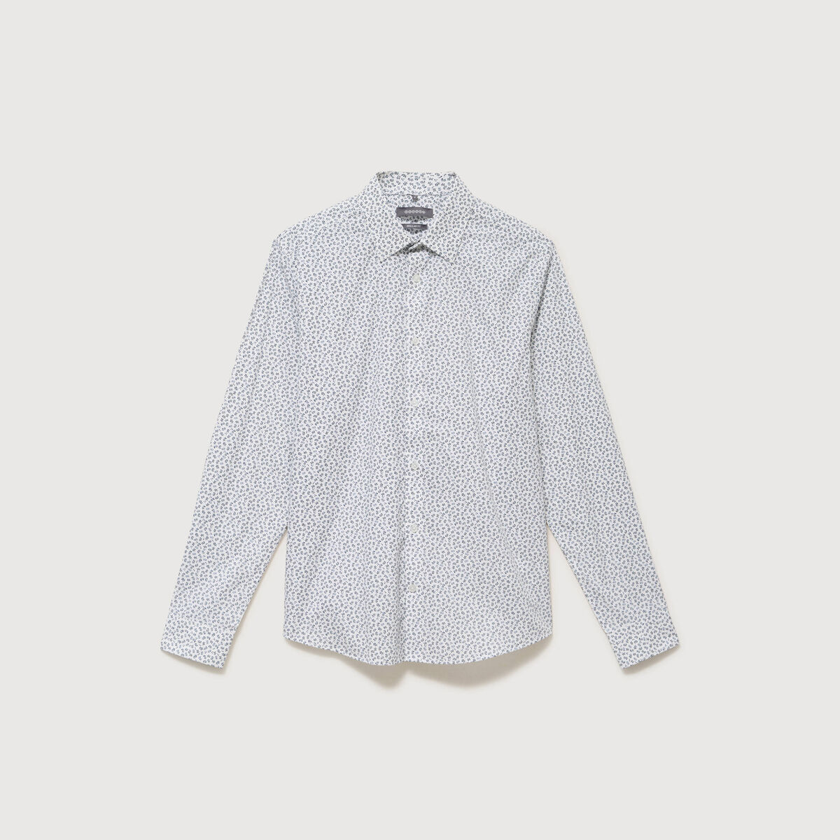 Chemise en coton manches longues blanc homme