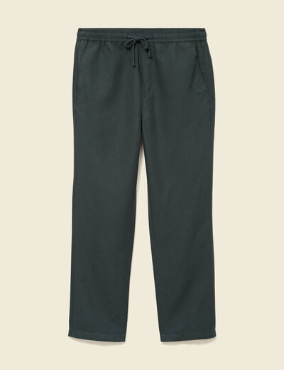 Pantalon coupe straight vert kaki homme