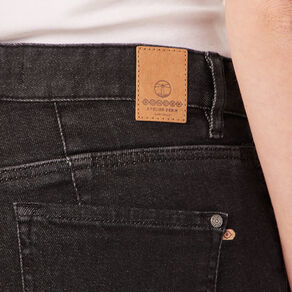 Jeans girlfriend 5 poches denim gris femme