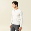 Pull manches longues ecru homme