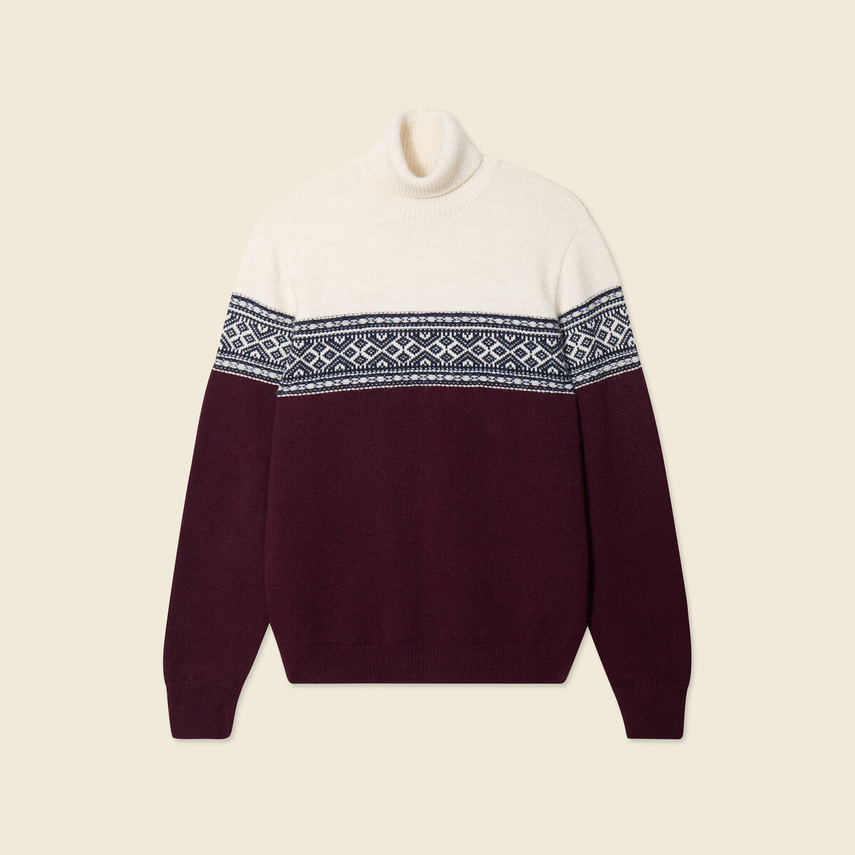 Pull manches longues prune homme