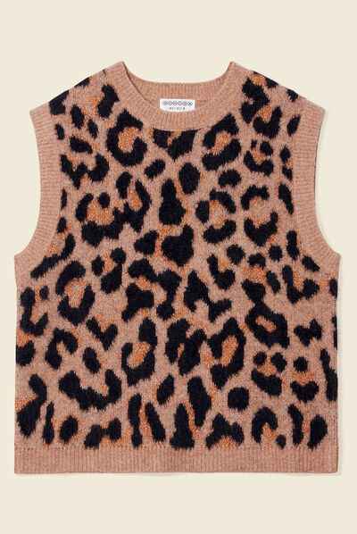 Pull éco-responsable marron clair femme