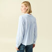 Blouse manches longues bleu femme