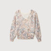 Pull col bateau manches longues ecru femme