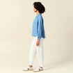 Blouse manches longues denim stone femme